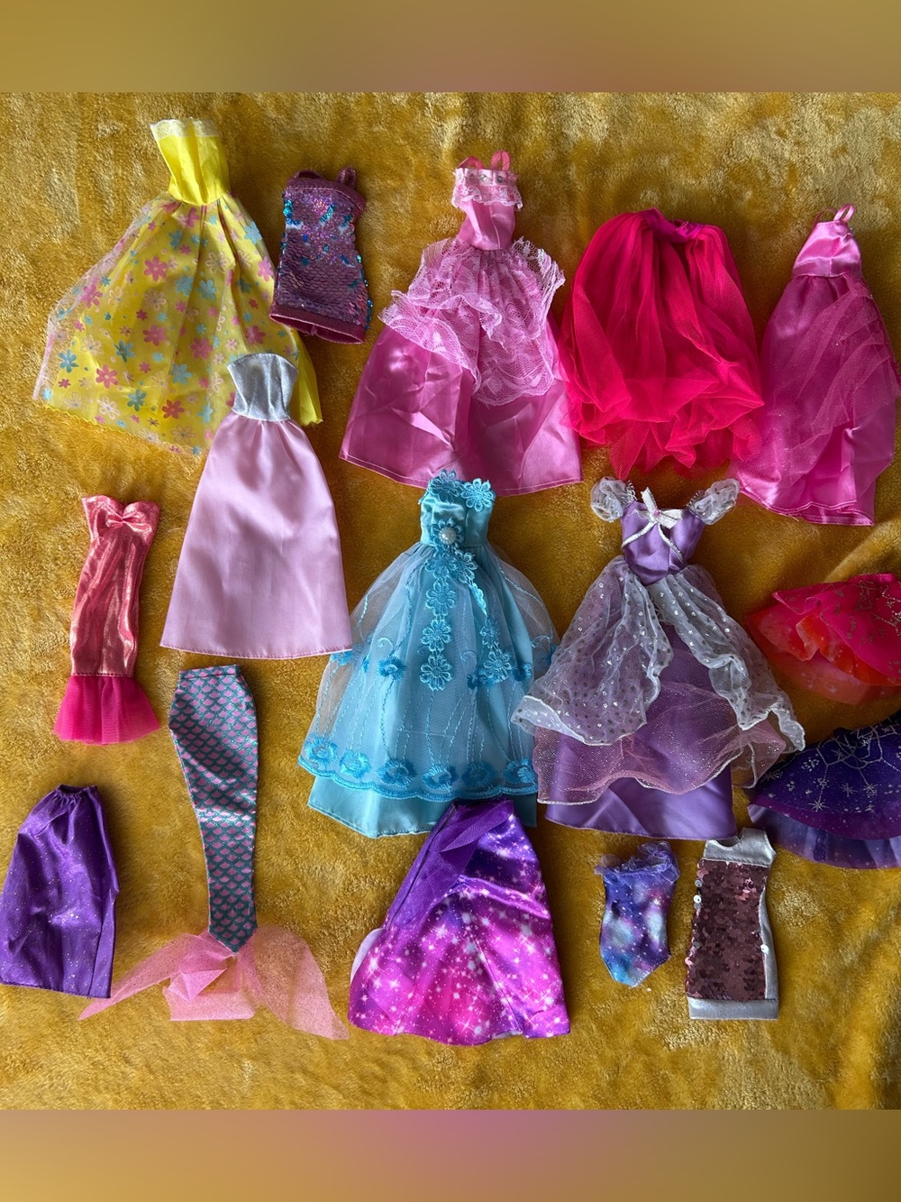 Barbie Fancy Dresses Gowns Princess Wedding Prom Party Doll Mermaid Clothes Lot